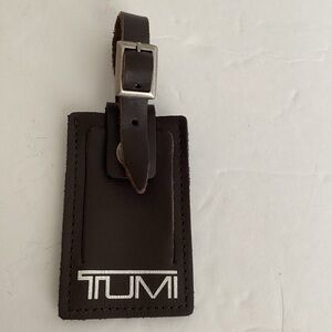 TUMI Luggage Tag Brown Leather